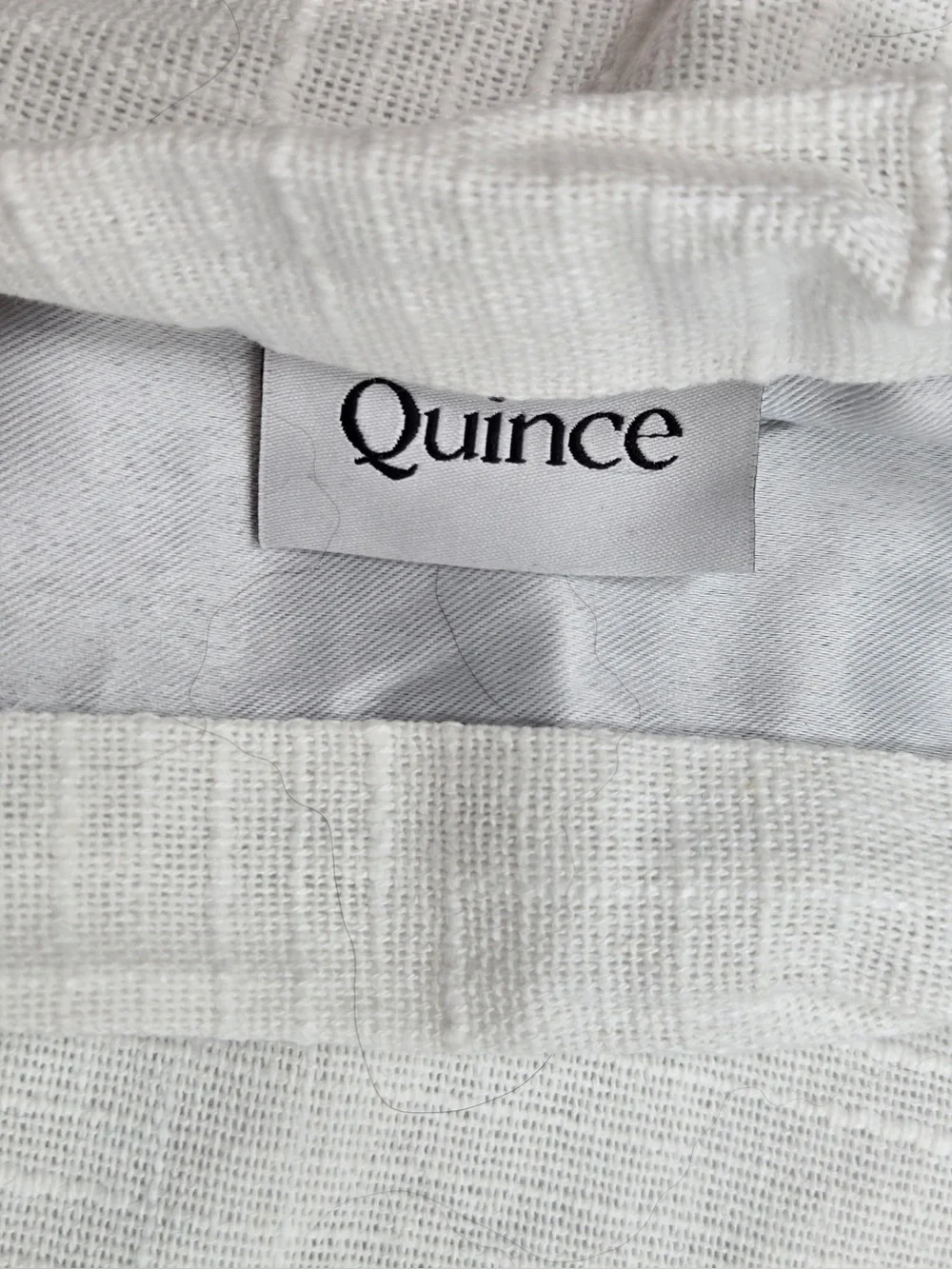 QUINCE Set Of 2 48x96 Cotton Slub Blackout Curtains White 0741